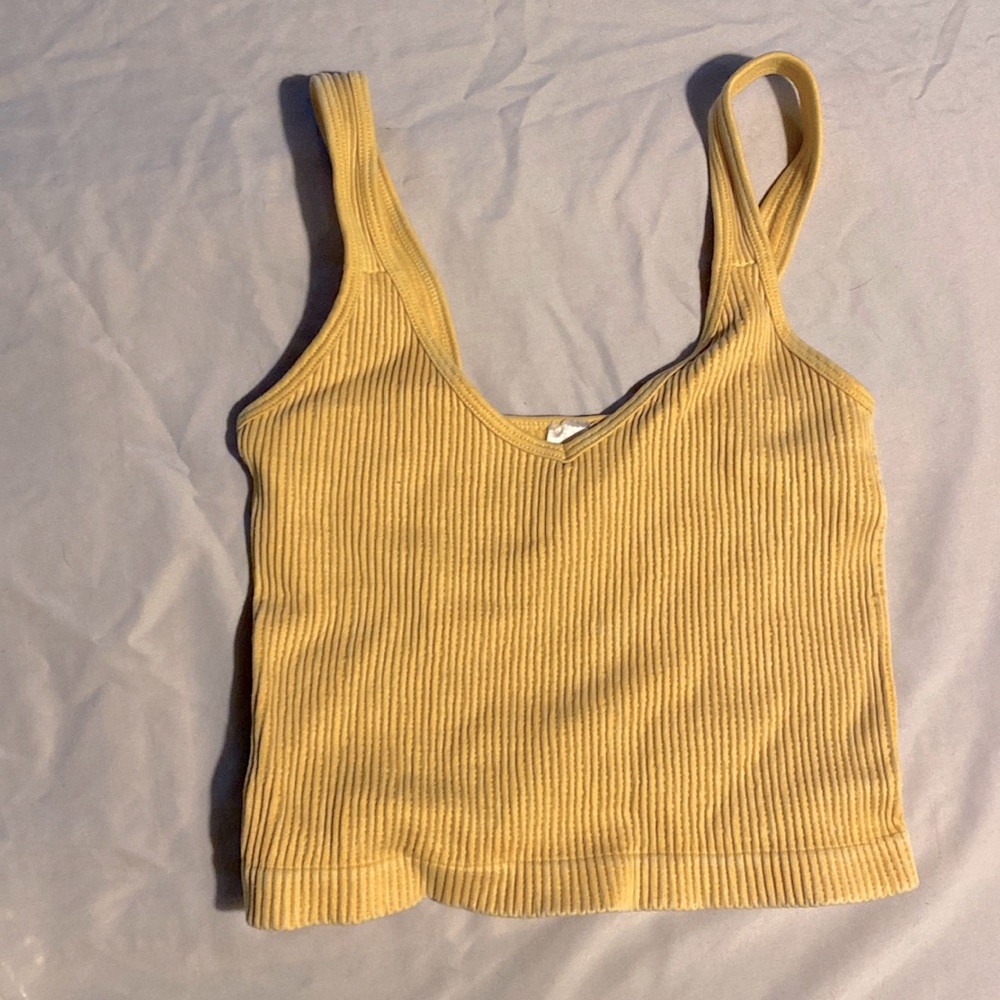 New Mix mustard yellow crop tank
